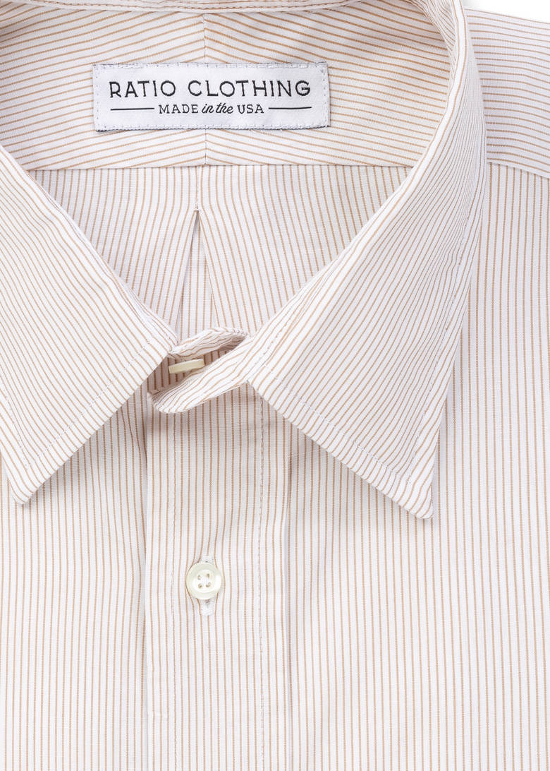 Tan Pencil Stripe