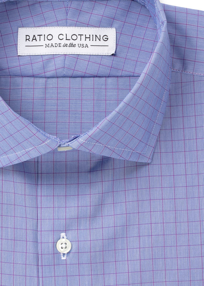 Blue and Magenta Cameron Traveler Poplin Product Image 2