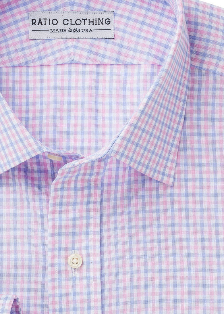 Light Blue and Pink Mini-Gingham