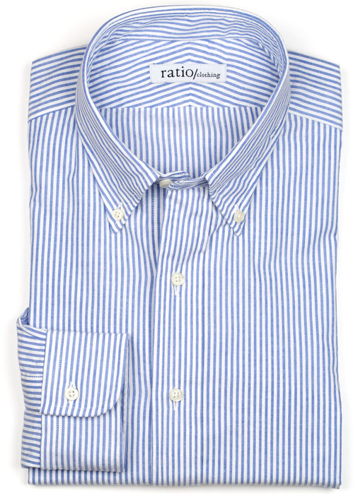 Seersucker Blue Striped Top main image 0