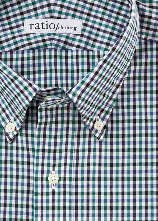 Green and Navy Mini-Gingham Product Image 2