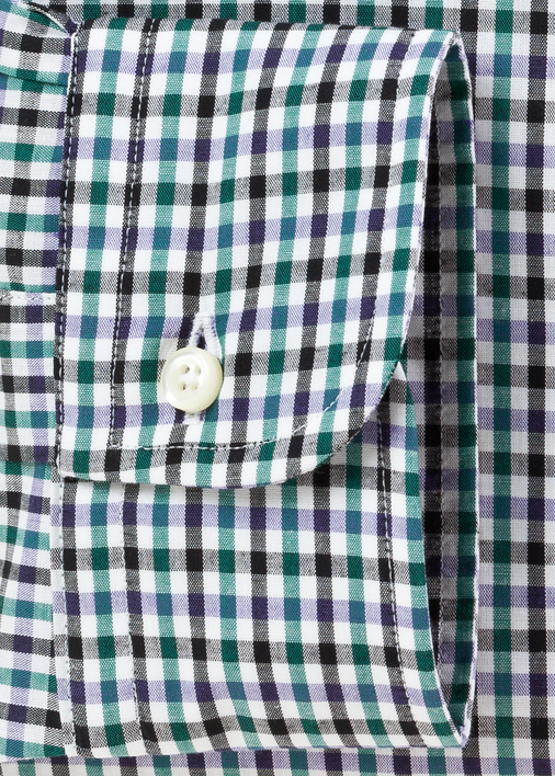 Green and Navy Mini-Gingham Product Image 4