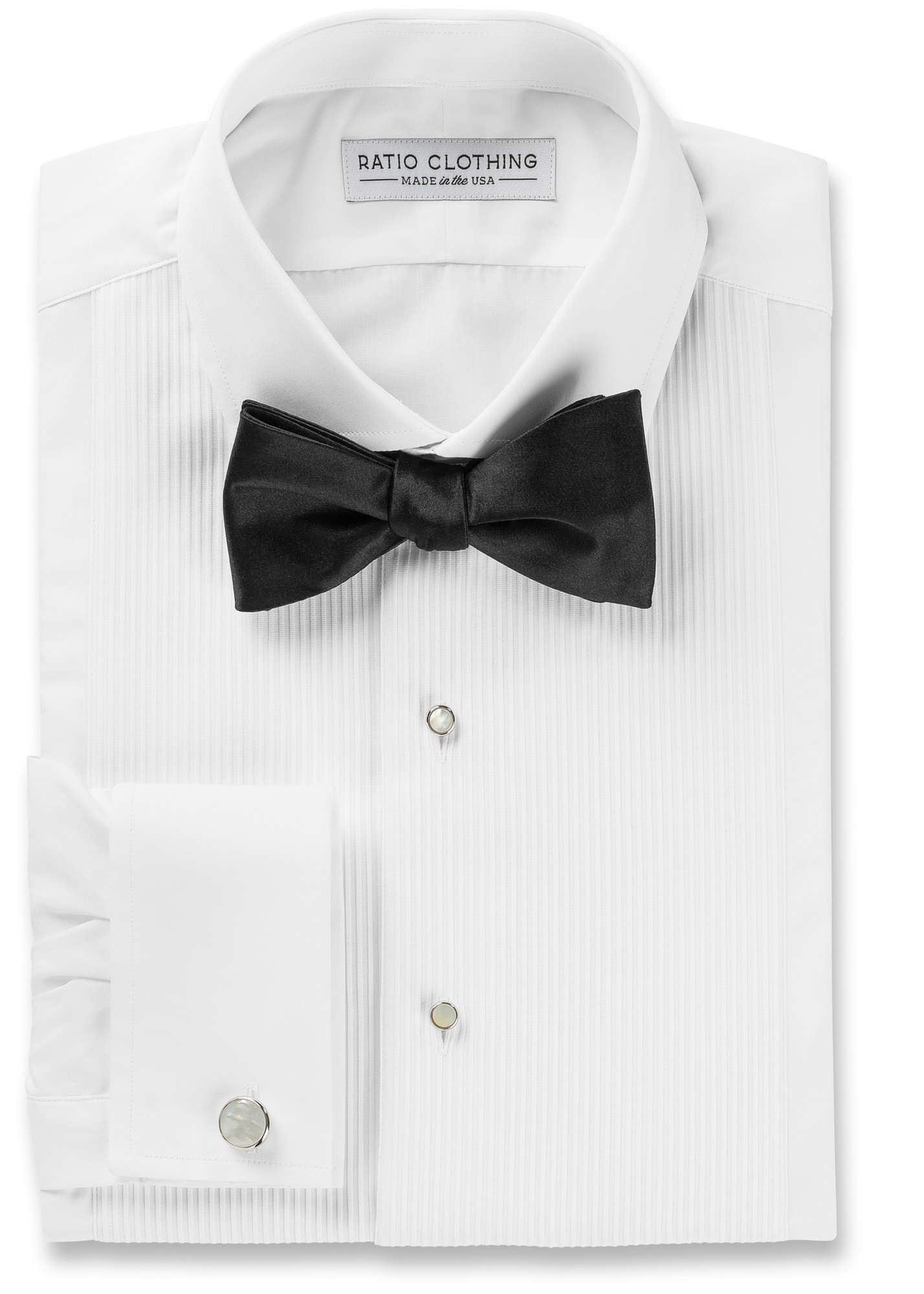 Swiss Pleat Bib Tuxedo Shirt Ratio Clothing