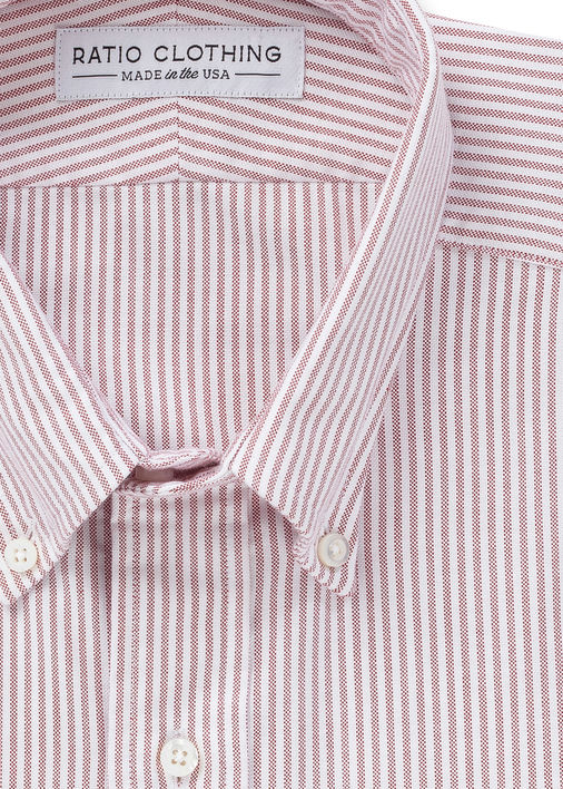 Red Candy Stripe Oxford Product Image 1